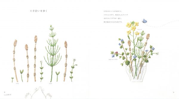 Kazuko Aoki Embroidered Wild Flowers - Japanese Craft Book